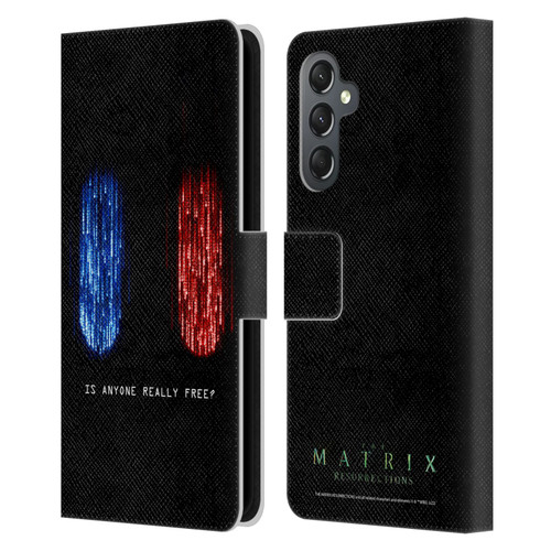 The Matrix Resurrections Key Art Is Anyone Really Free Leather Book Wallet Case Cover For Samsung Galaxy A25 5G