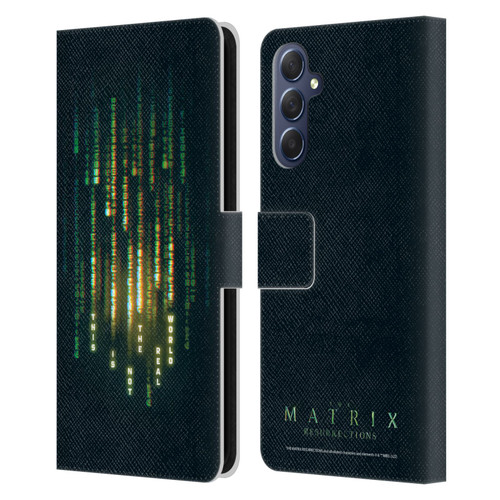 The Matrix Resurrections Key Art This Is Not The Real World Leather Book Wallet Case Cover For Samsung Galaxy M54 5G