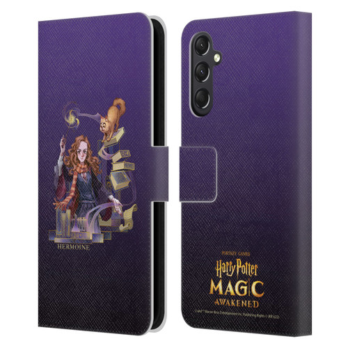 Harry Potter: Magic Awakened Characters Hermione Leather Book Wallet Case Cover For Samsung Galaxy A24 4G / M34 5G