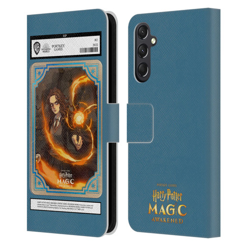 Harry Potter: Magic Awakened Characters Hermione Card Leather Book Wallet Case Cover For Samsung Galaxy A24 4G / M34 5G