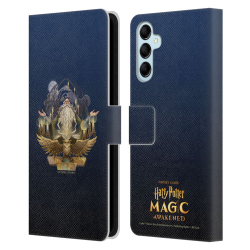 Harry Potter: Magic Awakened Characters Dumbledore Leather Book Wallet Case Cover For Samsung Galaxy M14 5G