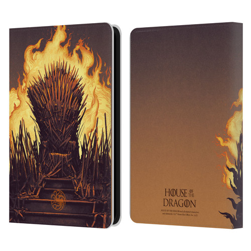 House Of The Dragon: Television Series Art Iron Throne Leather Book Wallet Case Cover For Amazon Kindle 11th Gen 6in 2022