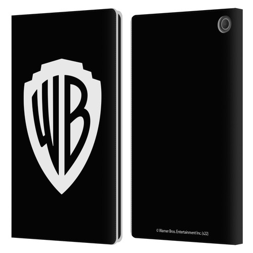 Warner Bros. Shield Logo Black Leather Book Wallet Case Cover For Amazon Fire Max 11 2023