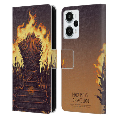 House Of The Dragon: Television Series Art Iron Throne Leather Book Wallet Case Cover For Xiaomi Redmi Note 12T