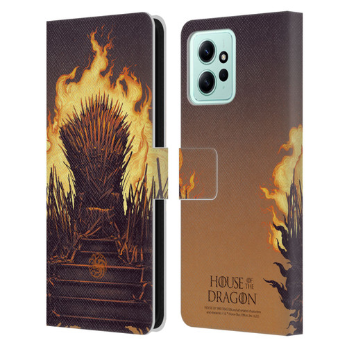 House Of The Dragon: Television Series Art Iron Throne Leather Book Wallet Case Cover For Xiaomi Redmi 12