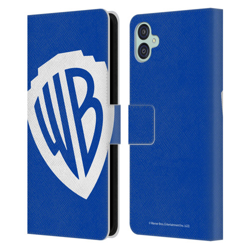 Warner Bros. Shield Logo Oversized Leather Book Wallet Case Cover For Samsung Galaxy M04 5G / A04e