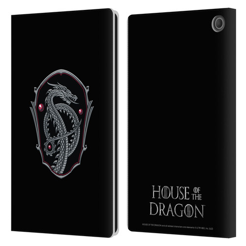 House Of The Dragon: Television Series Graphics Dragon Badge Leather Book Wallet Case Cover For Amazon Fire Max 11 2023