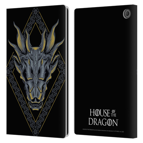 House Of The Dragon: Television Series Graphics Dragon Head Leather Book Wallet Case Cover For Amazon Fire Max 11 2023