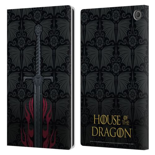 House Of The Dragon: Television Series Graphics Sword Leather Book Wallet Case Cover For Amazon Fire Max 11 2023