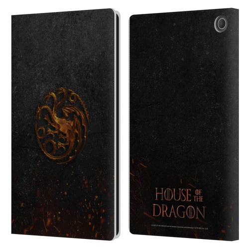 House Of The Dragon: Television Series Graphics Targaryen Emblem Leather Book Wallet Case Cover For Amazon Fire Max 11 2023