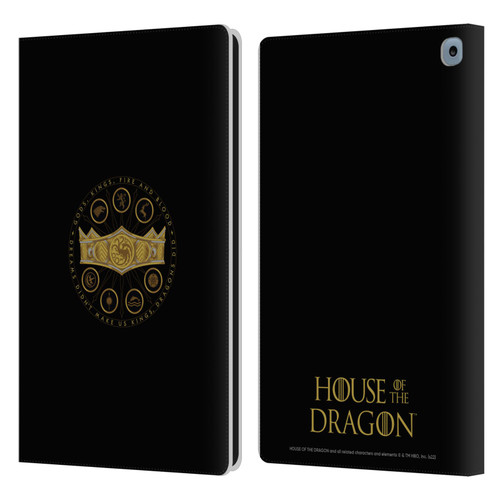 House Of The Dragon: Television Series Graphics Crown Leather Book Wallet Case Cover For Amazon Fire HD 10 / Plus 2021