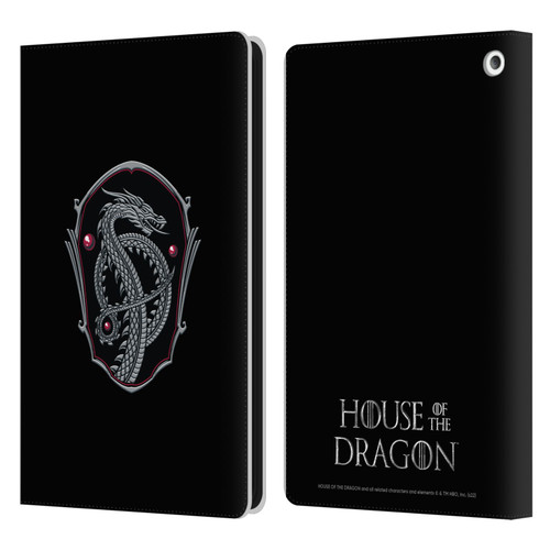 House Of The Dragon: Television Series Graphics Dragon Badge Leather Book Wallet Case Cover For Amazon Fire HD 8/Fire HD 8 Plus 2020