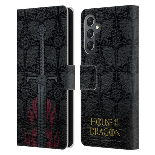 House Of The Dragon: Television Series Graphics Sword Leather Book Wallet Case Cover For Samsung Galaxy A25 5G