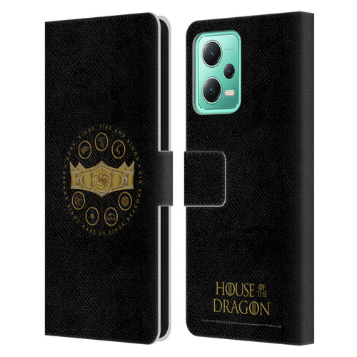 House Of The Dragon: Television Series Graphics Crown Leather Book Wallet Case Cover For Xiaomi Redmi Note 12 5G