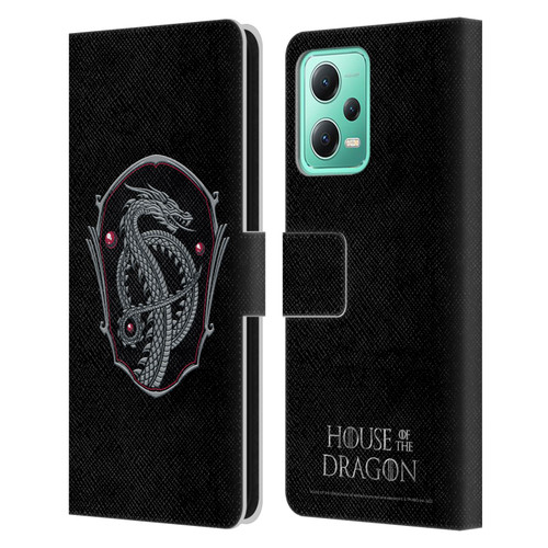 House Of The Dragon: Television Series Graphics Dragon Badge Leather Book Wallet Case Cover For Xiaomi Redmi Note 12 5G