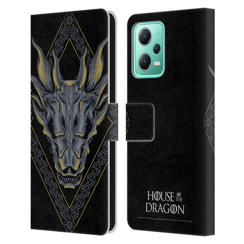 House Of The Dragon: Television Series Graphics Dragon Head Leather Book Wallet Case Cover For Xiaomi Redmi Note 12 5G