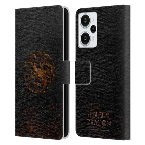 House Of The Dragon: Television Series Graphics Targaryen Emblem Leather Book Wallet Case Cover For Xiaomi Redmi Note 12T