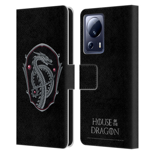 House Of The Dragon: Television Series Graphics Dragon Badge Leather Book Wallet Case Cover For Xiaomi 13 Lite 5G