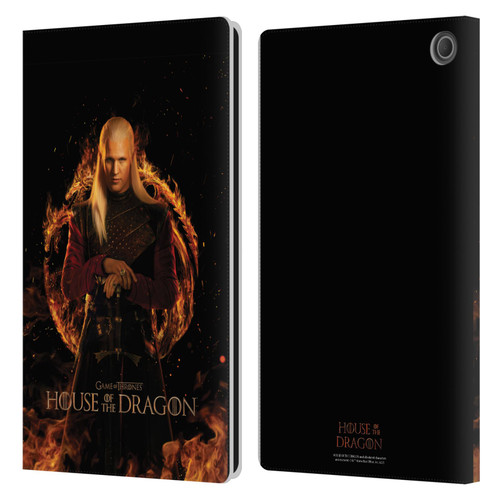 House Of The Dragon: Television Series Key Art Daemon Leather Book Wallet Case Cover For Amazon Fire Max 11 2023
