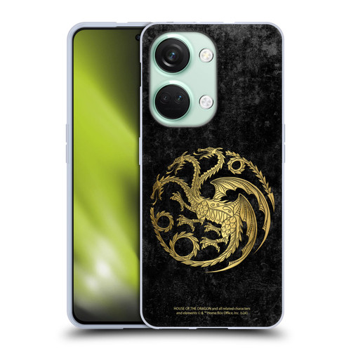 House Of The Dragon: Television Series Season 2 Graphics Gold Targaryen Logo Soft Gel Case for OnePlus Nord 3 5G