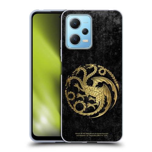 House Of The Dragon: Television Series Season 2 Graphics Gold Targaryen Logo Soft Gel Case for Xiaomi Redmi Note 12 5G