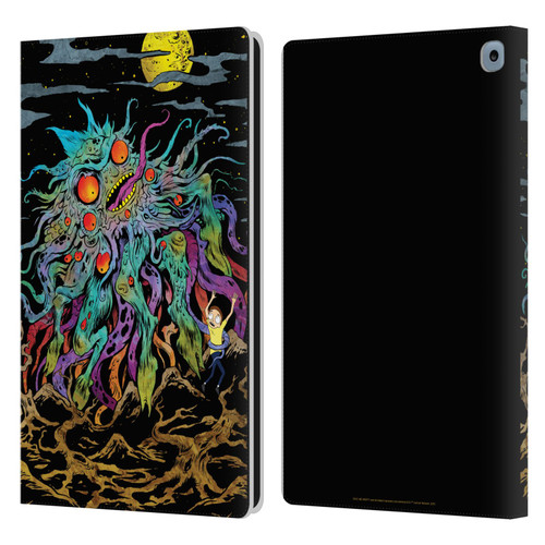 Rick And Morty Season 1 & 2 Graphics The Dunrick Horror Leather Book Wallet Case Cover For Amazon Fire HD 10 / Plus 2021