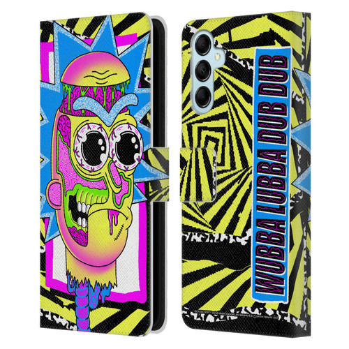 Rick And Morty Season 1 & 2 Graphics Rick Leather Book Wallet Case Cover For Samsung Galaxy M14 5G