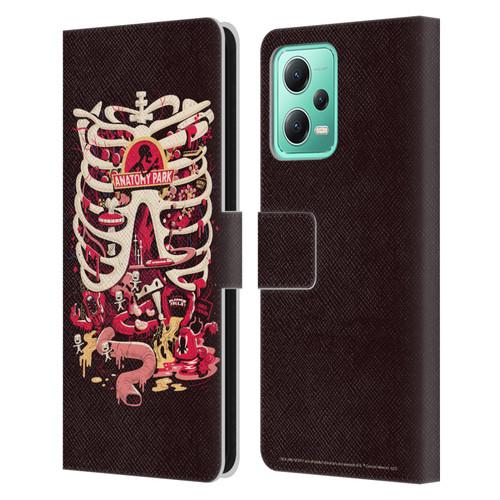 Rick And Morty Season 1 & 2 Graphics Anatomy Park Leather Book Wallet Case Cover For Xiaomi Redmi Note 12 5G