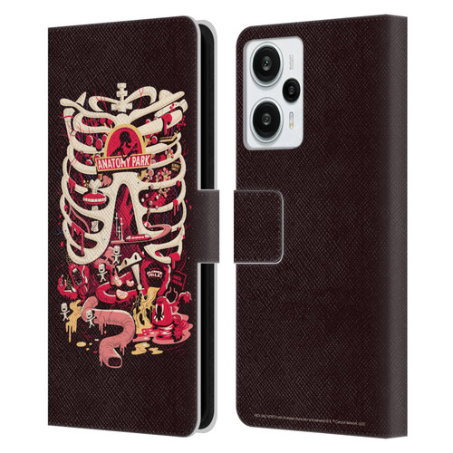 Rick And Morty Season 1 & 2 Graphics Anatomy Park Leather Book Wallet Case Cover For Xiaomi Redmi Note 12T