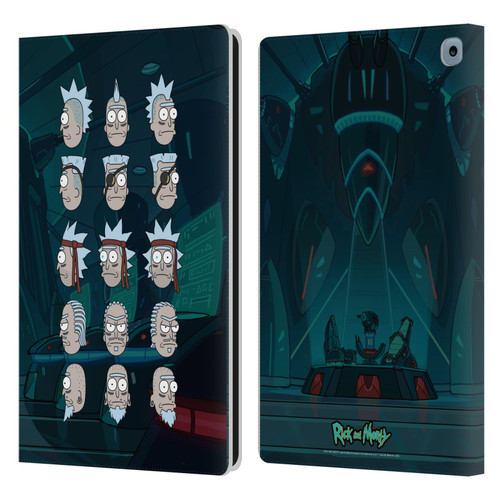 Rick And Morty Season 3 Character Art Seal Team Ricks Leather Book Wallet Case Cover For Amazon Fire HD 10 / Plus 2021