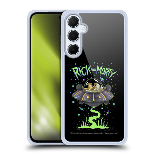 Rick And Morty Season 1 & 2 Graphics The Space Cruiser Soft Gel Case for Samsung Galaxy A55 5G