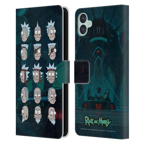 Rick And Morty Season 3 Character Art Seal Team Ricks Leather Book Wallet Case Cover For Samsung Galaxy M04 5G / A04e