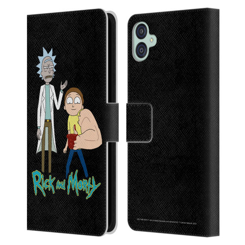 Rick And Morty Season 3 Character Art Rick and Morty Leather Book Wallet Case Cover For Samsung Galaxy M04 5G / A04e