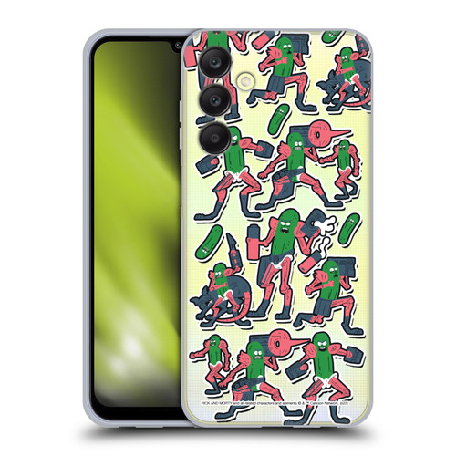 Rick And Morty Season 3 Character Art Pickle Rick Stickers Print Soft Gel Case for Samsung Galaxy A25 5G