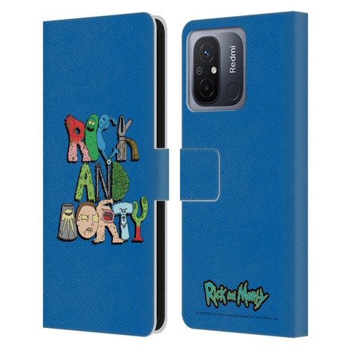 Rick And Morty Season 3 Character Art Typography Leather Book Wallet Case Cover For Xiaomi Redmi 12C