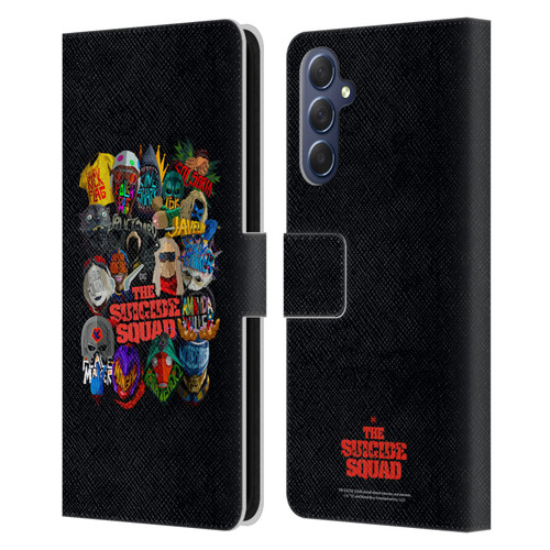 The Suicide Squad 2021 Character Poster Group Head Leather Book Wallet Case Cover For Samsung Galaxy M54 5G