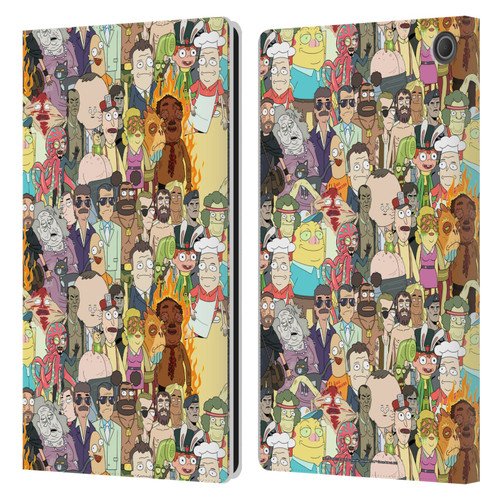 Rick And Morty Season 3 Graphics Interdimensional Space Cable Leather Book Wallet Case Cover For Amazon Fire Max 11 2023
