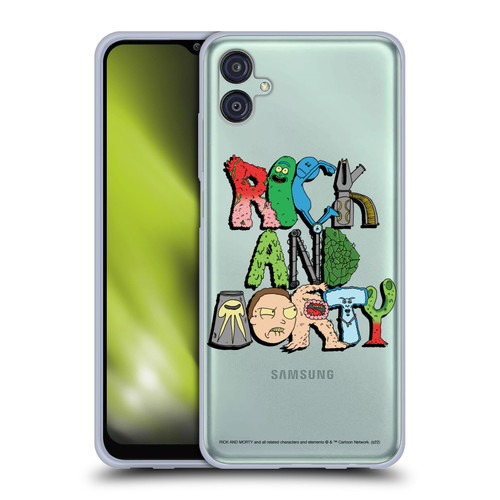 Rick And Morty Season 3 Character Art Typography Soft Gel Case for Samsung Galaxy M04 5G / A04e