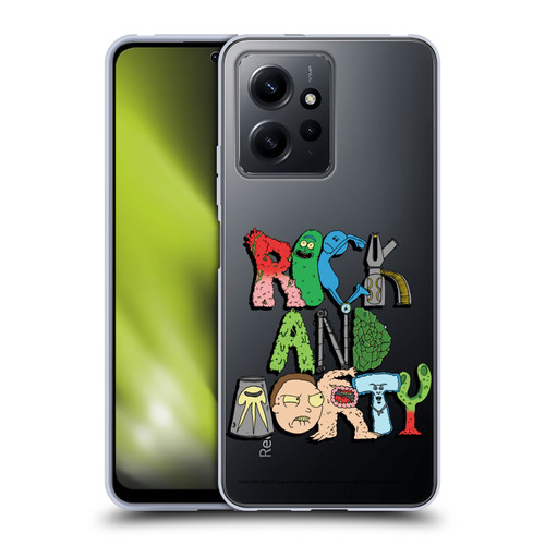 Rick And Morty Season 3 Character Art Typography Soft Gel Case for Xiaomi Redmi Note 12 4G