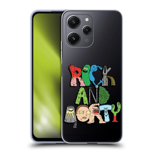 Rick And Morty Season 3 Character Art Typography Soft Gel Case for Xiaomi Redmi 12