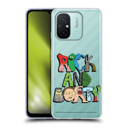 Rick And Morty Season 3 Character Art Typography Soft Gel Case for Xiaomi Redmi 12C