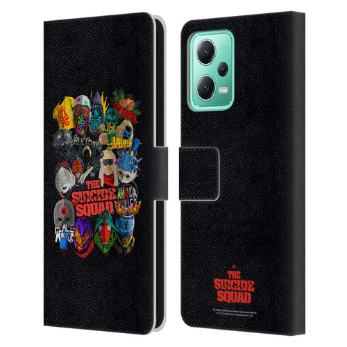 The Suicide Squad 2021 Character Poster Group Head Leather Book Wallet Case Cover For Xiaomi Redmi Note 12 5G