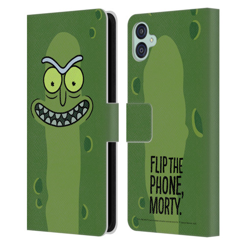Rick And Morty Season 3 Graphics Pickle Rick Leather Book Wallet Case Cover For Samsung Galaxy M04 5G / A04e