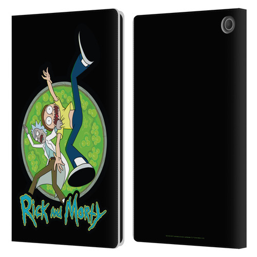 Rick And Morty Season 4 Graphics Character Art Leather Book Wallet Case Cover For Amazon Fire Max 11 2023