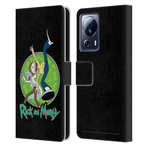 Rick And Morty Season 4 Graphics Character Art Leather Book Wallet Case Cover For Xiaomi 13 Lite 5G