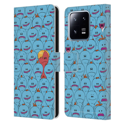 Rick And Morty Season 4 Graphics Mr. Meeseeks Pattern Leather Book Wallet Case Cover For Xiaomi 13 Pro 5G