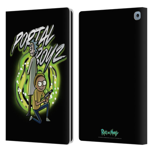 Rick And Morty Season 5 Graphics Portal Boyz Leather Book Wallet Case Cover For Amazon Fire HD 10 / Plus 2021