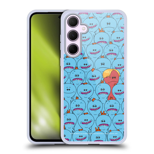 Rick And Morty Season 4 Graphics Mr. Meeseeks Pattern Soft Gel Case for Samsung Galaxy A35 5G