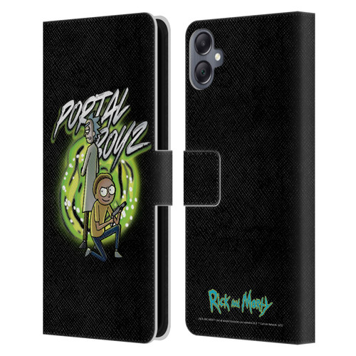 Rick And Morty Season 5 Graphics Portal Boyz Leather Book Wallet Case Cover For Samsung Galaxy A05