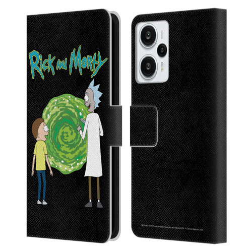 Rick And Morty Season 5 Graphics Character Art Leather Book Wallet Case Cover For Xiaomi Redmi Note 12T